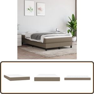 vidaXL Pocketveringmatras 120x200x20 cm Taupe Pocketveringmatras - Pocketveermatras - Matras - Bedmatras - Tweepersoonsmatras