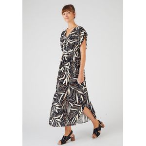 Damart - Lange jurk in crêpe *zuivere viscose Lenzing(TM) EcoVero(TM) - Dames - Zwart - 50