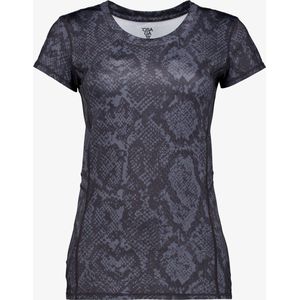 Osaga dames sport T-shirt met slangenprint grijs - Maat XL
