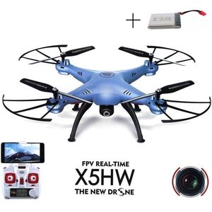 Syma X5HW drone met extra accu en HD camera | FPV live | WiFi | Quadcopter - Blauw