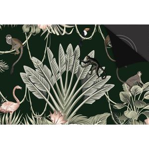 Inductie Beschermer Jungle Apen print Exclusief 78x52 cm