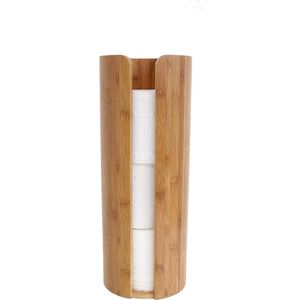 Moderne bamboe wc-rolhouder - ronde design - Lloyd Pascal toilet paper basket
