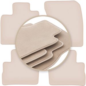 PREMIUM beige vloermatten voor: Nissan Qashqai III mHEV SUV 2021-