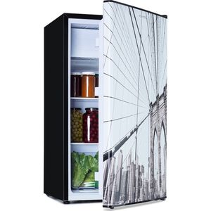 Klarstein Coolart Koelvriescombinatie - Volume: 79 Liter - EEK E - Vriesvak: 9 Liter - 2 Niveaus - Groentelade - 2 Deurvakken - Geluidsarm: 41 dB - 5-Standen - Zwart