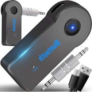 Auto 3.0 Wireless Bluetooth Adapter for Hands-Free Calling and Music Listening - Aux Receiver with Volume Control for Home Stereo Systems and Headphones