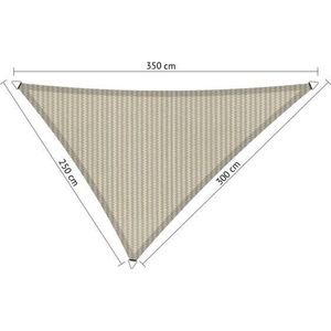Shadow Comfort® Ongelijkzijdige Driehoek Schaduwdoek - UV Bestendig - Zonnedoek - 250 x 300 x 350 CM - Sahara Sand