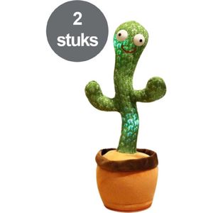 Dansende cactus – TikTok – Interactief speelgoed – Pluche knuffels – Praten – Zingen – Dansen – Baby – 120 liedjes – Recorder