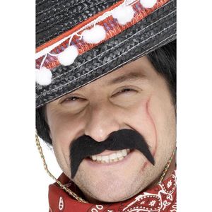 6x stuks mexicaanse/cowboy verkleed nep/plak snor - verkleed accessoires snorren