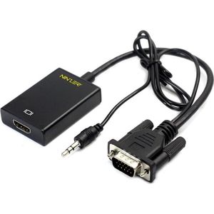 Ninzer VGA naar HDMI Adapter Converter 1080P Full HD met Audio kabel