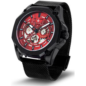 Lucien Fabrice - Zircon - Tempus - Red on Black - Heren - Horloge - Men - Watch