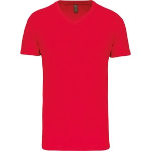 Rood T-shirt met V-hals merk Kariban maat 3XL