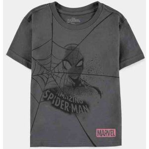 Marvel SpiderMan - Web-slinger Kinder T-shirt - Kids 122 - Grijs