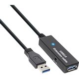 InLine actieve USB naar USB verlengkabel - externe voedingsadapter - USB3.0 - tot 0,9A - 20 meter