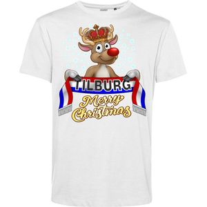 T-shirt Tilburg | Foute Kersttrui Dames Heren | Kerstcadeau | Willem 2 supporter | Wit | maat 4XL