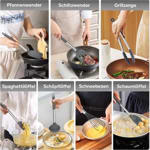 non-stick silicone cookware set, kitchen utensil set - Keukenhulpset - Keukengerei,7 Pieces