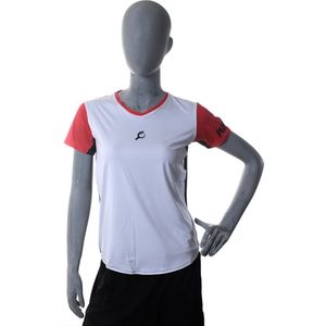 PUNTAZO Padel T-shirt Dames Sportshirt XXL rood Korte mouw