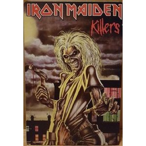 Iron Maiden Killers Reclamebord van metaal METALEN-WANDBORD - MUURPLAAT - VINTAGE - RETRO - HORECA- BORD-WANDDECORATIE -TEKSTBORD - DECORATIEBORD - RECLAMEPLAAT - WANDPLAAT - NOSTALGIE -CAFE- BAR -MANCAVE- KROEG- MAN CAVE