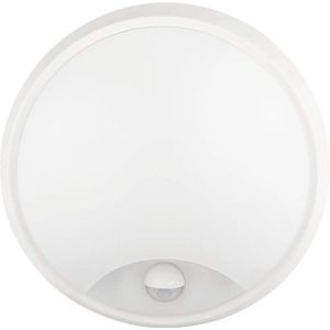 LED Wandlamp met Sensor - Kozolux Sorta - 20W 1600lm - Natuurlijk Wit 4500K - IP54 - Rond - Wit