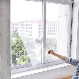 Nieuwe Indoor Insect vliegen en muggen raam scherm Gordijn Klamboe Deur Anti Klamboe Voor Keuken raam Home Protector - hor - anti muggen - zelf op maat te maken - WIT