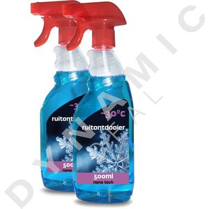 2-pack De-icer - Premium - -30ºC - Antivries Spray - Ruitenontdooier - ruit ontdooispray - 1L - De icer Krachtig - Anti vries - Ruiten ontdooier 2 stuks