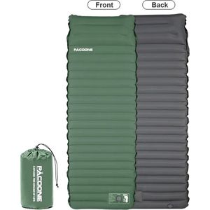 HandyHaven® - Zelf opblazend Luchtmatras - Ultralight - Luchtbed - Ingebouwd kussen - Groen - Backpacken - Camping - Vissen - Reizen - Outdoor - Ingebouwde pomp - Hoogte matras 10cm - Hoogte kusssen16cm - 195cm × 70cm - opslag: 29 × 15cm - 1KG