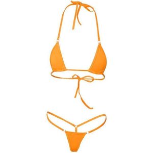 New Age Devi - Micro Bikini - G- String - Halter Top - Oranje