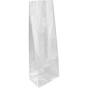 Blokbodemzak / traktatiezakje / cadeauzakje transparant - 100x280+60mm - 25 stuks