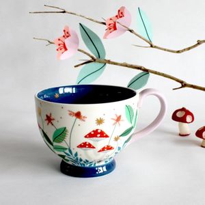 House of Disaster - Secret Garden teacup - Owl - theemok met uil - porselein - 300ml - cadeaudoos
