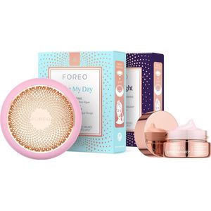 FOREO Hyper Hydra UFO 3 Bundel - Hydratatie + 14 UFO Geactiveerde Maskers + Hydraterend Nachtmasker 15 ml - Rood Licht Therapie, Thermo & Cryotherapie, T-Sonic Massage - Anti-aging Huidverzorging