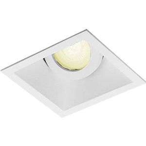 Inbouwspot Sander met Philips HUE White - spotje - Wit - vierkant verdiepte spot - Voor binnen / woonkamer / keuken / slaapkamer - IP20 - GU10 - Buitendiameter: 93MM - boorgat: Vierkante uitsparing - min. Inbouwdiepte: 90MM