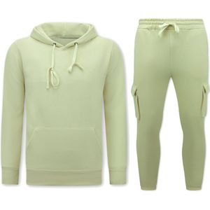 Tracksuit Heren - Oversized Joggingpak - Dik Geweven - Beige