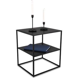 Mirrors and more - Bijzettafel Chloe H 51 cm B 40 cm zwart