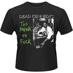 Dead Kennedys Heren Tshirt -XXL- Too Drunk To Fuck Single Zwart