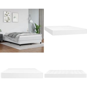 vidaXL Pocketveringmatras 140x200x20 cm kunstleer wit - Pocketveringmatras - Pocketveringmatrassen - Matras - Pocketvering Matras