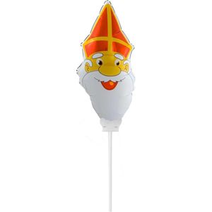 Folieballon - Sinterklaas - Op stokje - 15x35cm - Niet voor helium