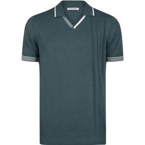 Felix Hardy Tricot Polo Shirt Korte Mouwen Heren Groen - M