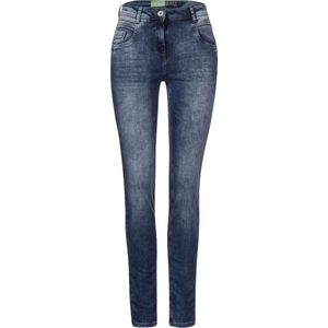 CECIL Vicky authentic blue Dames Broek - midden blauw - Maat 36