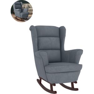 Fauteuil - Relaxzetel - Relaxstoel - Relaxfauteuil - Stoel - Met armleuning - Voor één Persoon - Donkergrijs