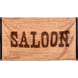Boland - Polyester vlag Wild West 'SALOON' - Cowboys & Indianen - Cowboy & Indianen