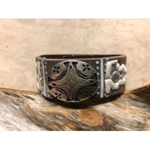 Armband-Leder-Studs-Bohemian-style-Waitz-Design-25mm