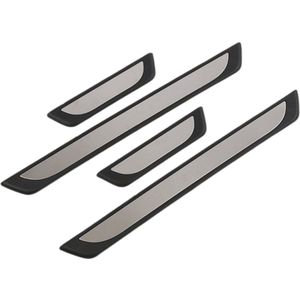 Instaplijsten (instapstrips) - Kras bescherming - Set van 4 - Zwart Chrome S2 Serie-U