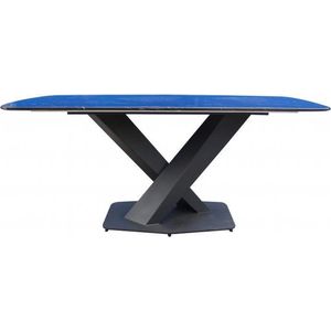 OHNO Furniture Assen Eettafel - Tafel, Marmer, Blauw, Zwart