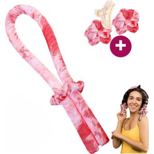 Heatless Curls - Curls Ribbon Blauw - Krulspelden - Krulspelden Rollers - Krullen Zonder Hitte - Haar rollers - Krullers gemengd