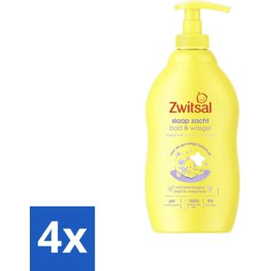 Zwitsal Slaap Zacht - Babyverzorging - Bad & Wasgel - Voor de Gevoelige Babyhuid - Lavendelgeur - 400 ml - Voordeelverpakking - 4 stuks