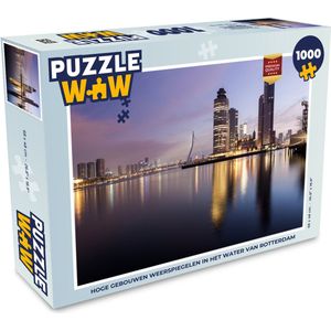 Puzzel Rotterdam - Water - Wolkenkrabber - Legpuzzel - Puzzel 1000 stukjes volwassenen