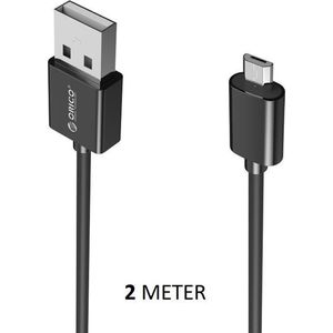 Orico USB Kabel naar Micro-USB kabel 3A - 2M - Zwart
