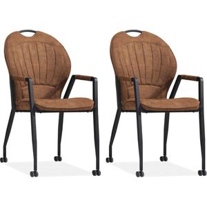 MX Sofa Stoel Frizz - Cognac (set van 2 stuks)