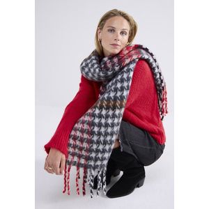 8s1005-8553 pied de poule scarf