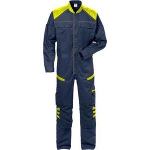 Fristads Overall 8555 Stfp - Marineblauw/hi-vis geel - S