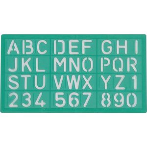 Lettersjabloon Linex 20mm hoofdletters/letters/cijfers